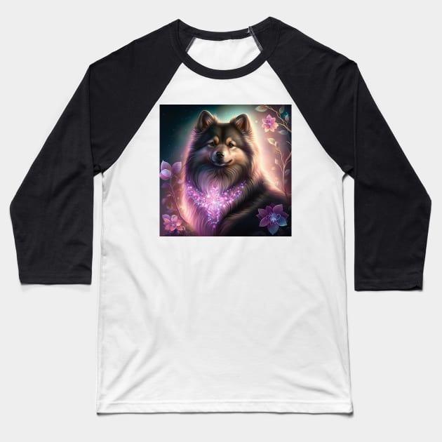 Radiant Finnish Lapphund Baseball T-Shirt by Enchanted Reverie